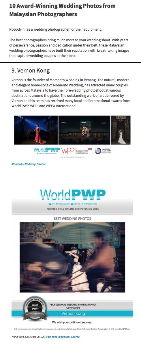 Award Winning Photographer in Malaysia